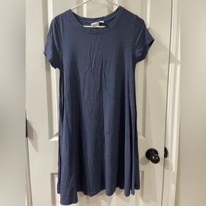 Kenar // denim blue short sleeve sundress